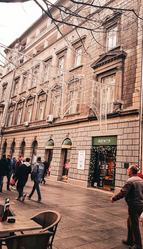 Elegant shops and historic facades along the famous one-kilometre Knez Mihailova Street in Belgrade