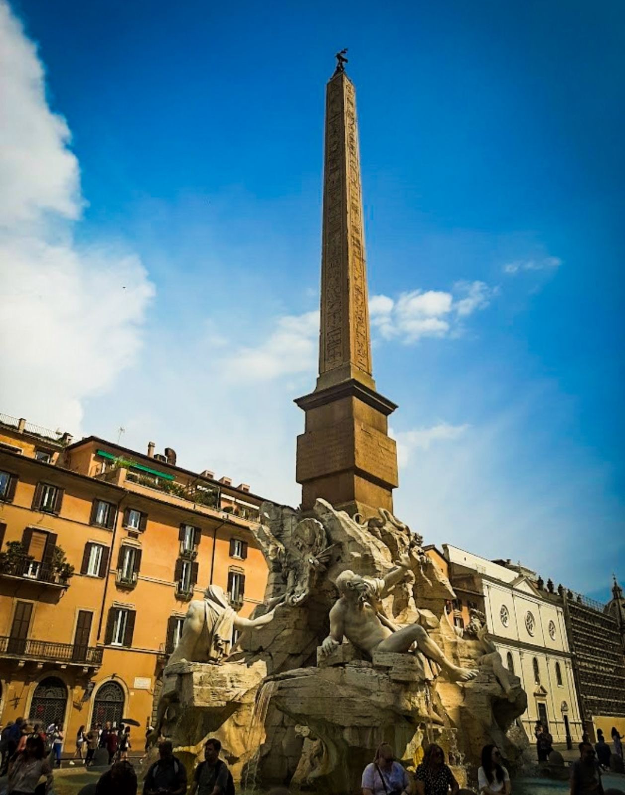 The jaw-dropping fountains of Piazza Navona surrounded by elegant cafes in the heart of Rome