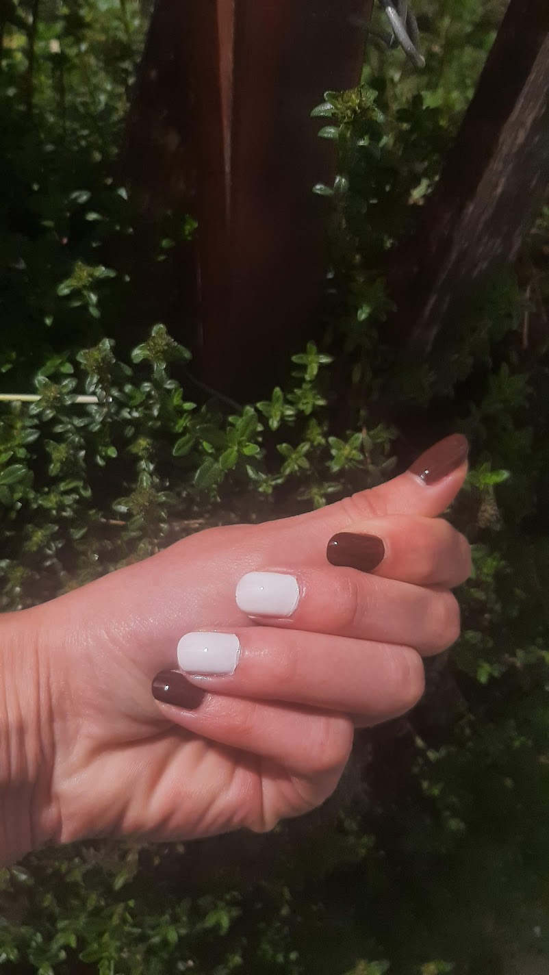 hand with polished nails