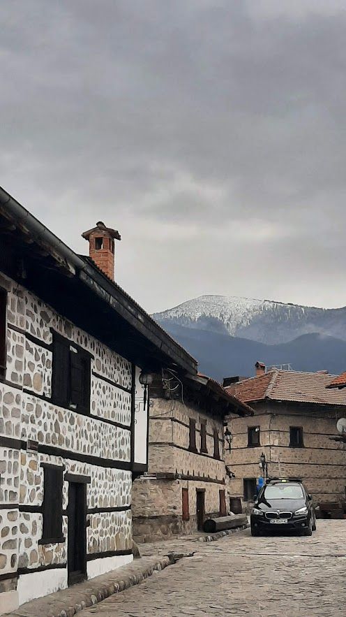 The mesmerising view of the Pirin Mountains from Bansko seeming close enough to touch