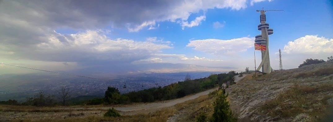 The full panoramic view of Skopje seen from the top of Vodno mountain a truly memorable sight