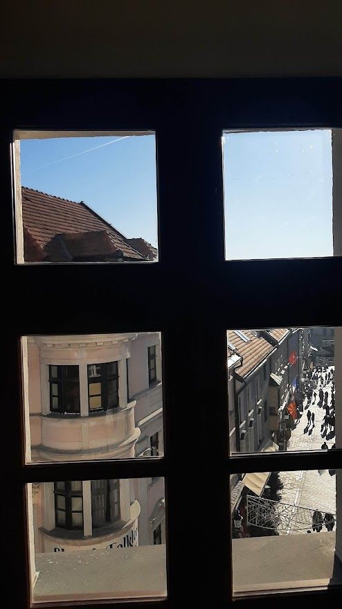 Climbing the narrow staircase of Michaels Tower in Bratislava for the captivating views at the top