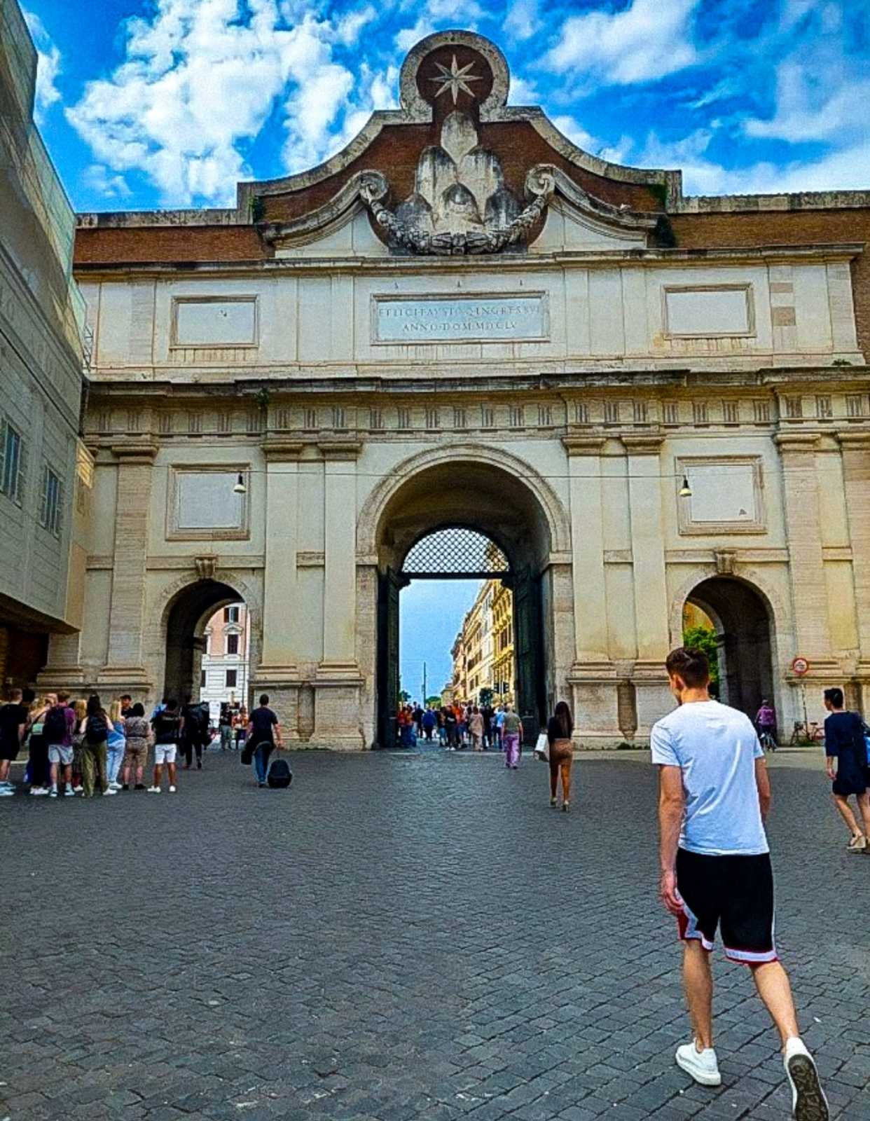 The historic Porta Pia an ancient city gate that once served as a grand entrance to Rome