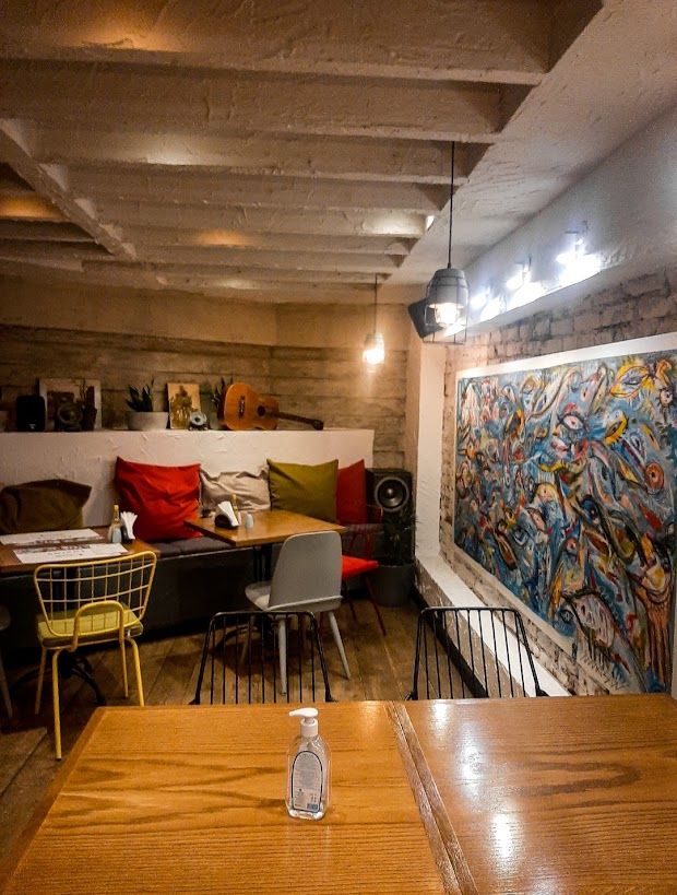 The bright cheerful interior of Amigos reflecting the friendly positive spirit of Mexican culture