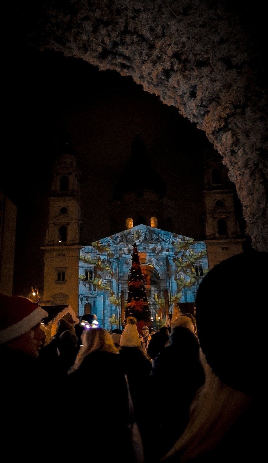 Deak Ferenc Square in Budapest hosting performances and a Christmas Market with tasty sweets