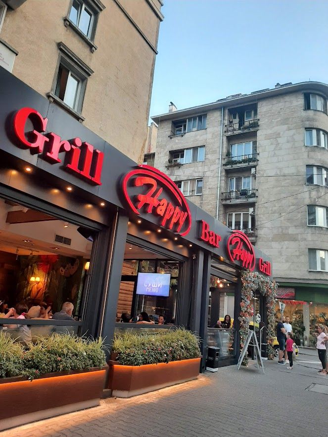 The elegant Happy Bar and Grill restaurant in Sofia where happiness and delicious food await