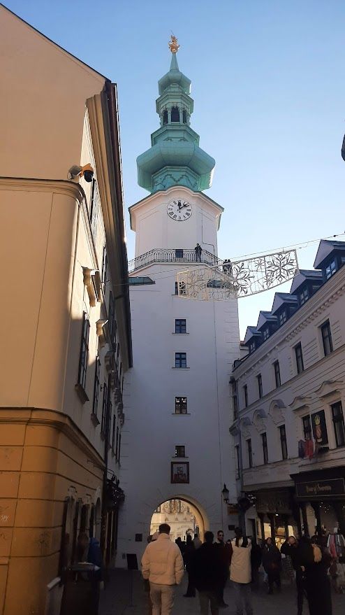 The Baroque-style Michaels Tower in Bratislava offering panoramic views from its 51 meter height
