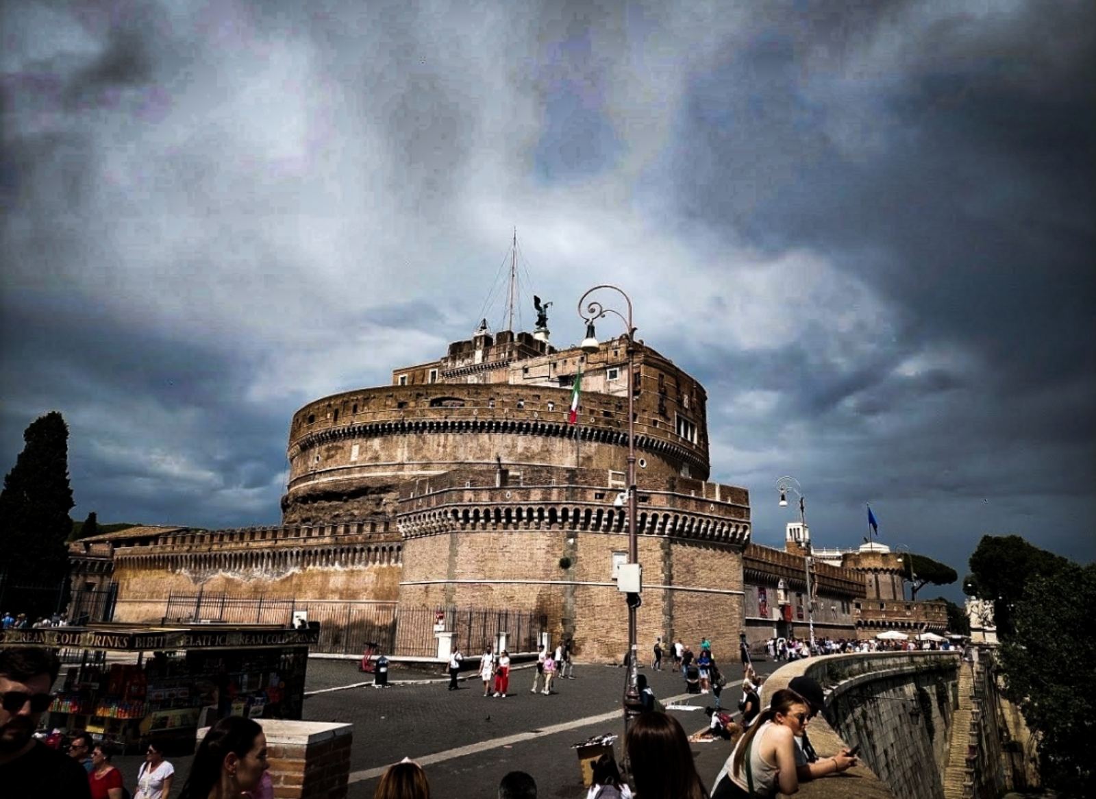The imposing Castel Sant Angelo with its angel statue on top the central location in Angels and Demons