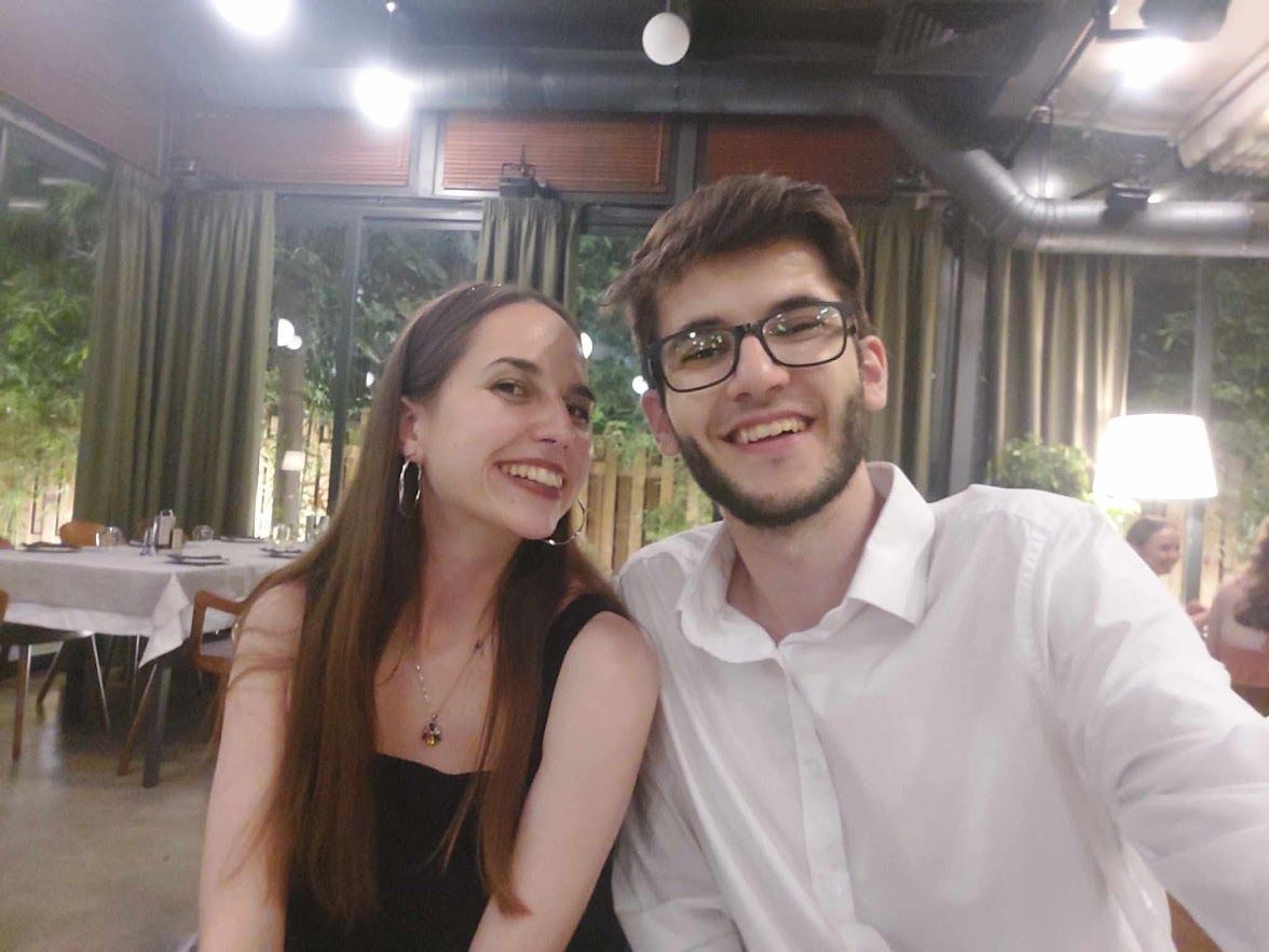 Coordinated couple outfits in black creating a powerful and elegant summer evening look together