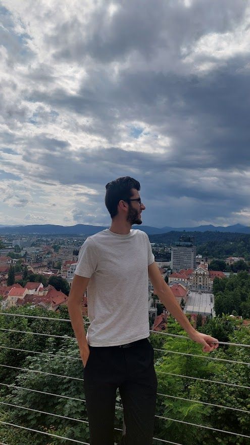 A couple portrait in Ljubljana capturing the love and romance that fills this charming Slovenian city