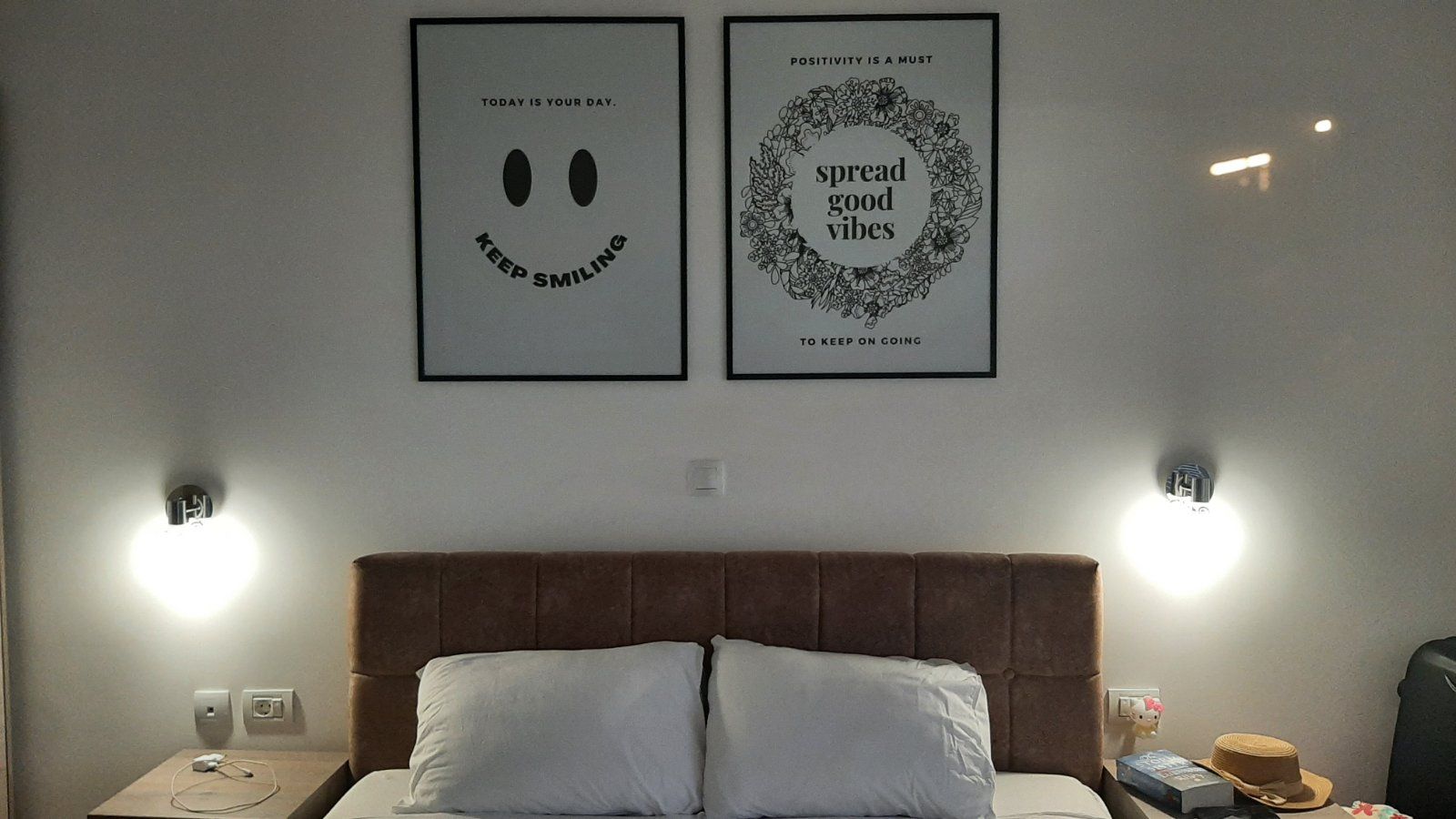 A bright and comfortable room interior at Vila Frasoro in Ohrid with everything you need for a perfect stay