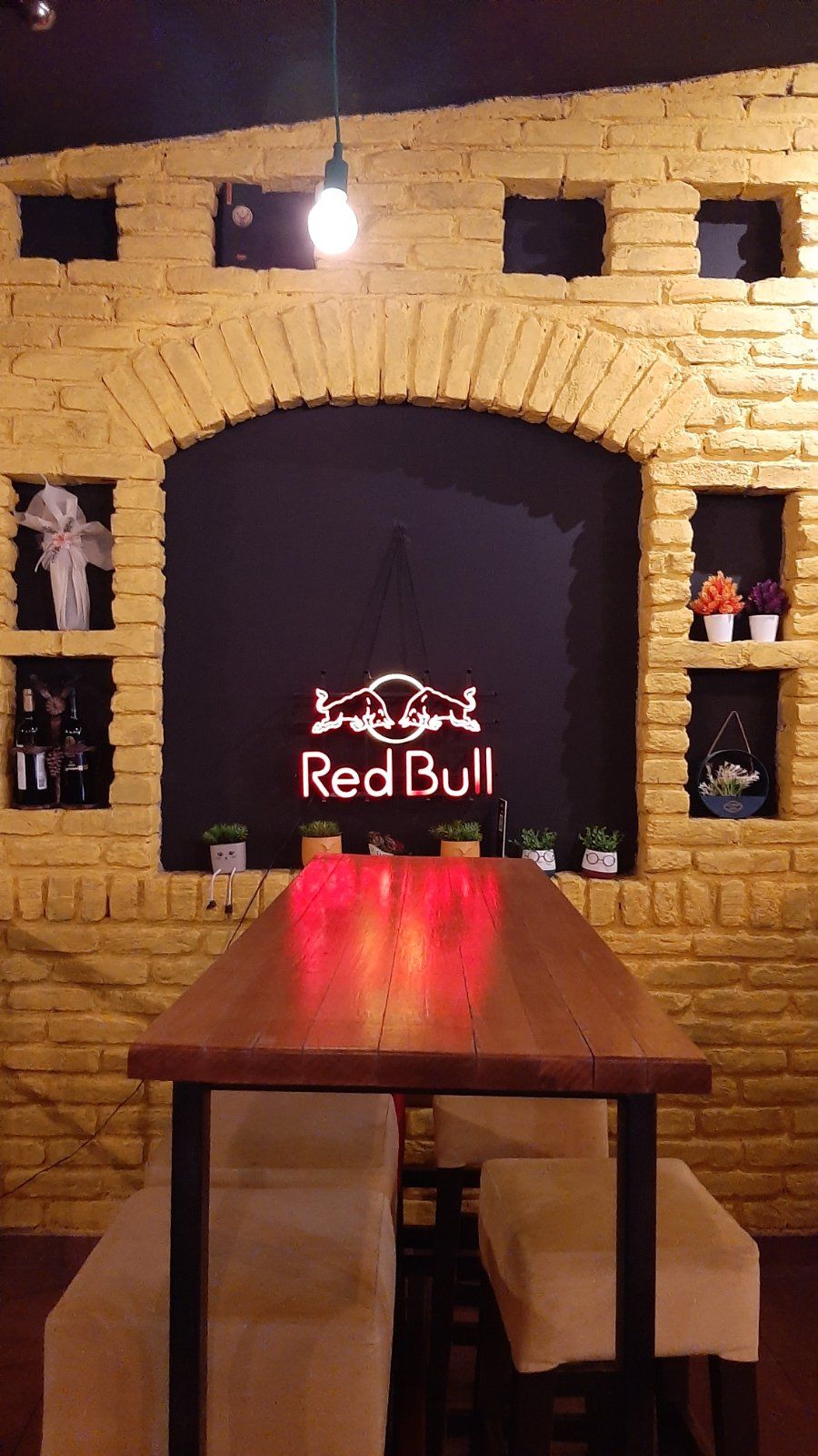 The vibrant colorful interior of Srekja Bar Food in Skopje guaranteed to put a smile on your face
