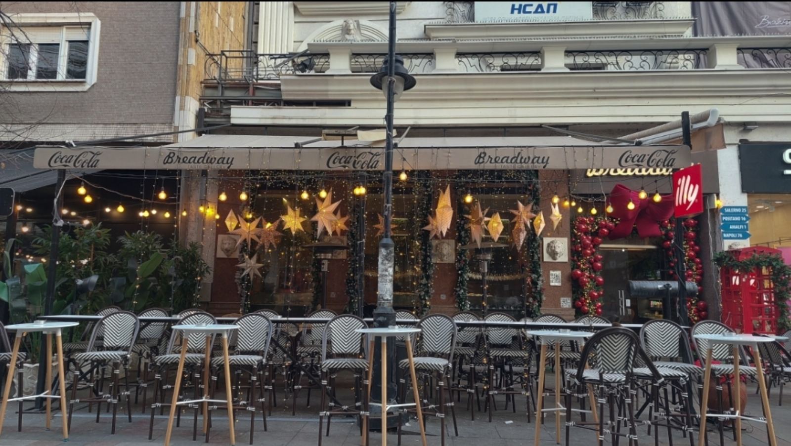 A panoramic view of Breadway showing the panoramic city views and elegant Parisian atmosphere
