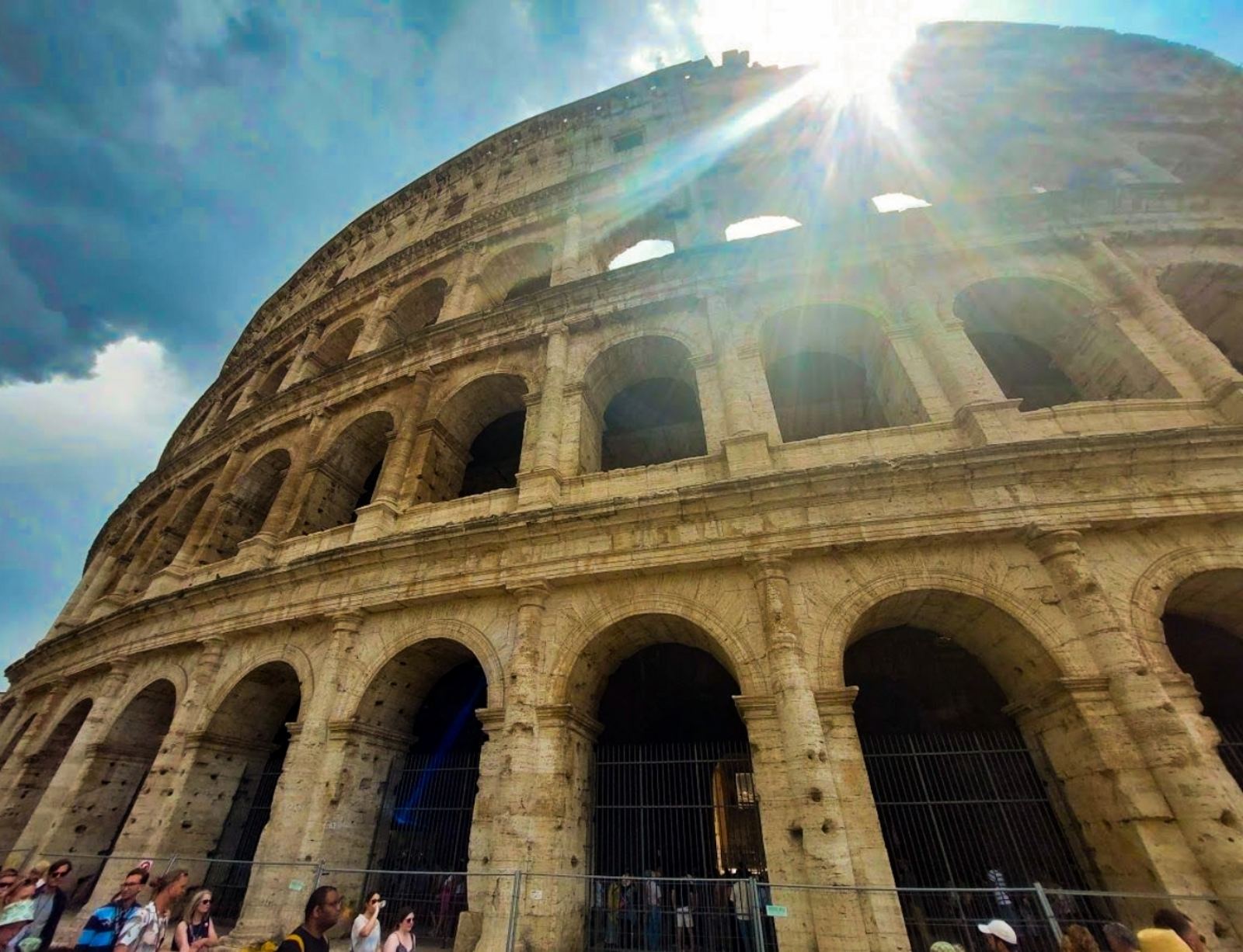 A panoramic view of the Colosseum that once held between 50000 and 80000 spectators