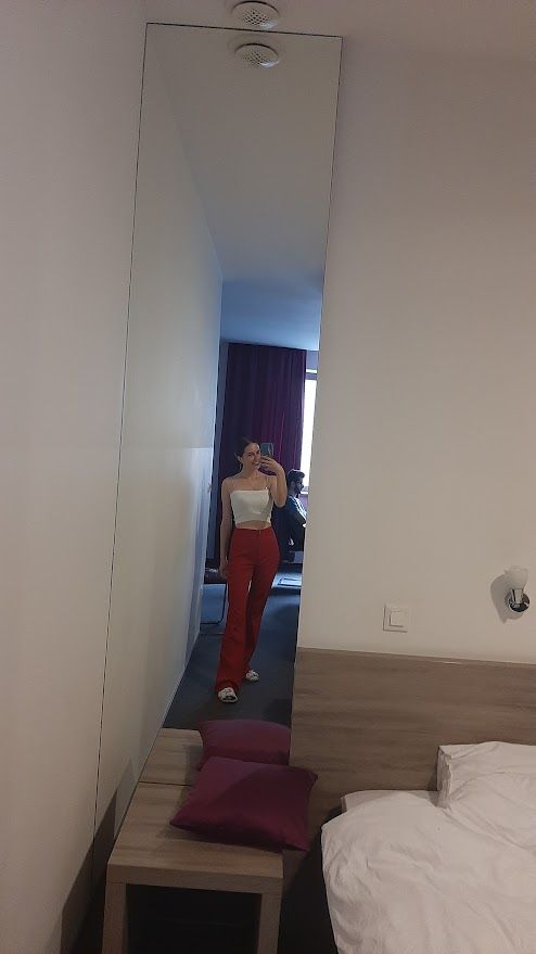 The modern perfectly clean room at Hotel Meksiko Ljubljana where everything is in top form