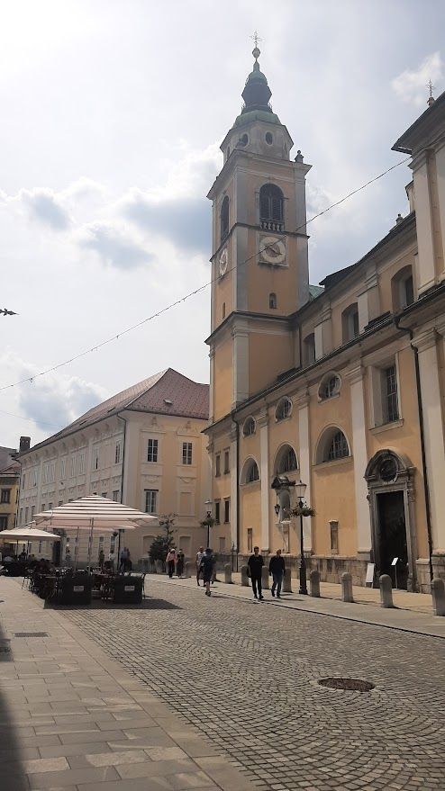 Walking from one charming square to the next through the historic heart of Ljubljana