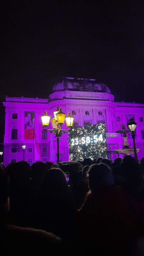 The elegant Slovak National Theatre in Bratislava hosting concerts and performances