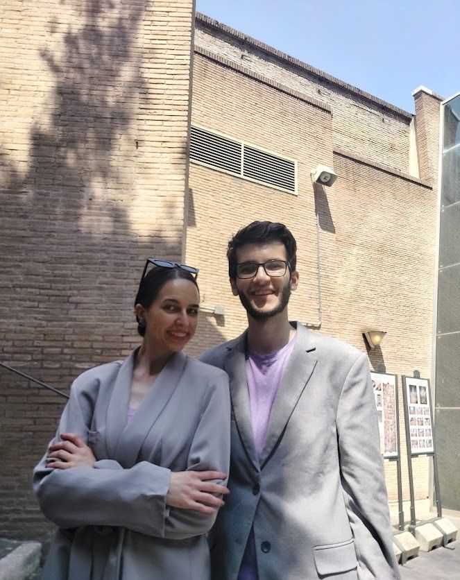 A memorable couple moment during the two-hour Vatican Museums tour among priceless art