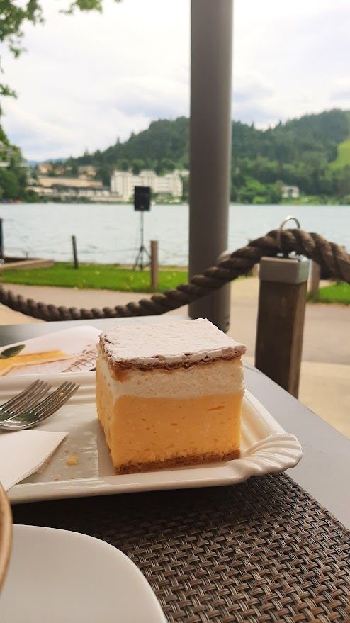 The charming town of Bled with its Alpine architecture and stunning mountain backdrop