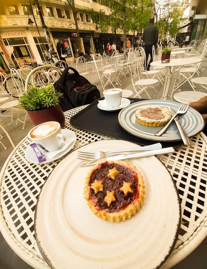 A perfect coffee and cupcake pairing at Breadway the most exquisite French-style cafe in Skopje