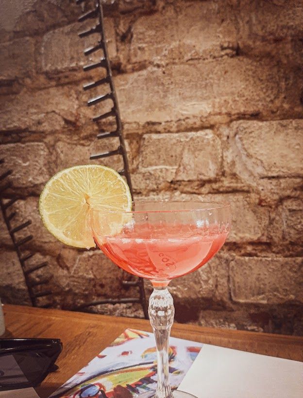 The colorful entrance of Amigos Mexican Restaurant and Bar in Skopje welcoming guests