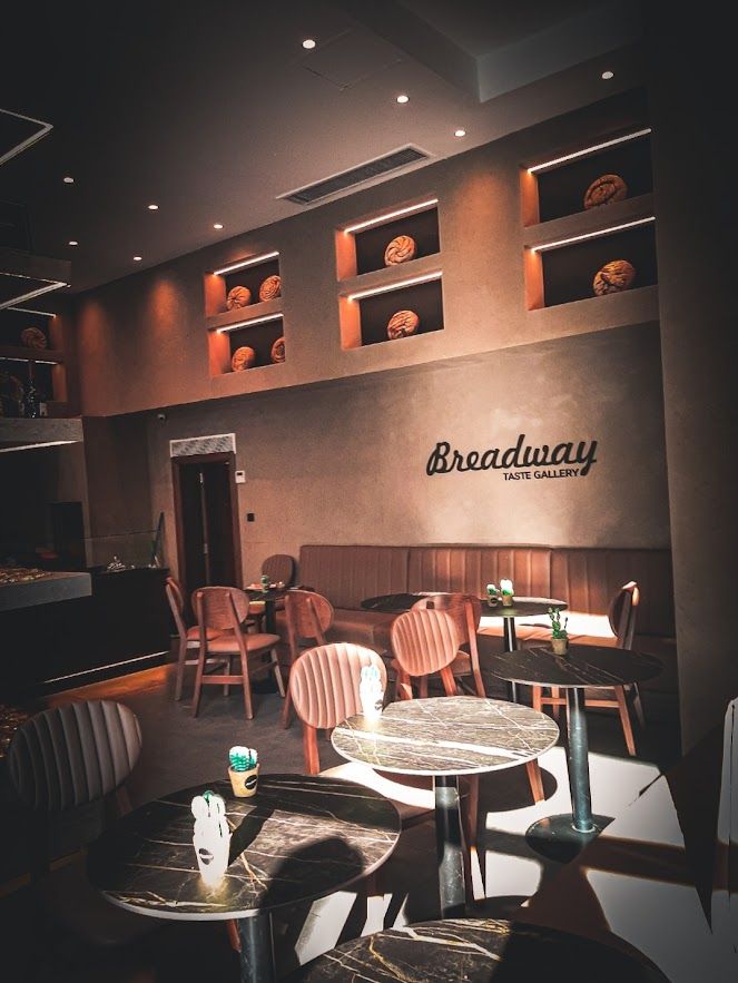 A beautiful selection of French pastries and sweets displayed at the Breadway taste gallery