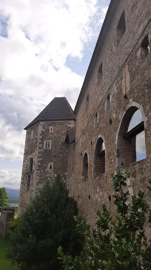 The reconstructed courtyard of Ljubljana Castle which hosts cultural events and exhibitions