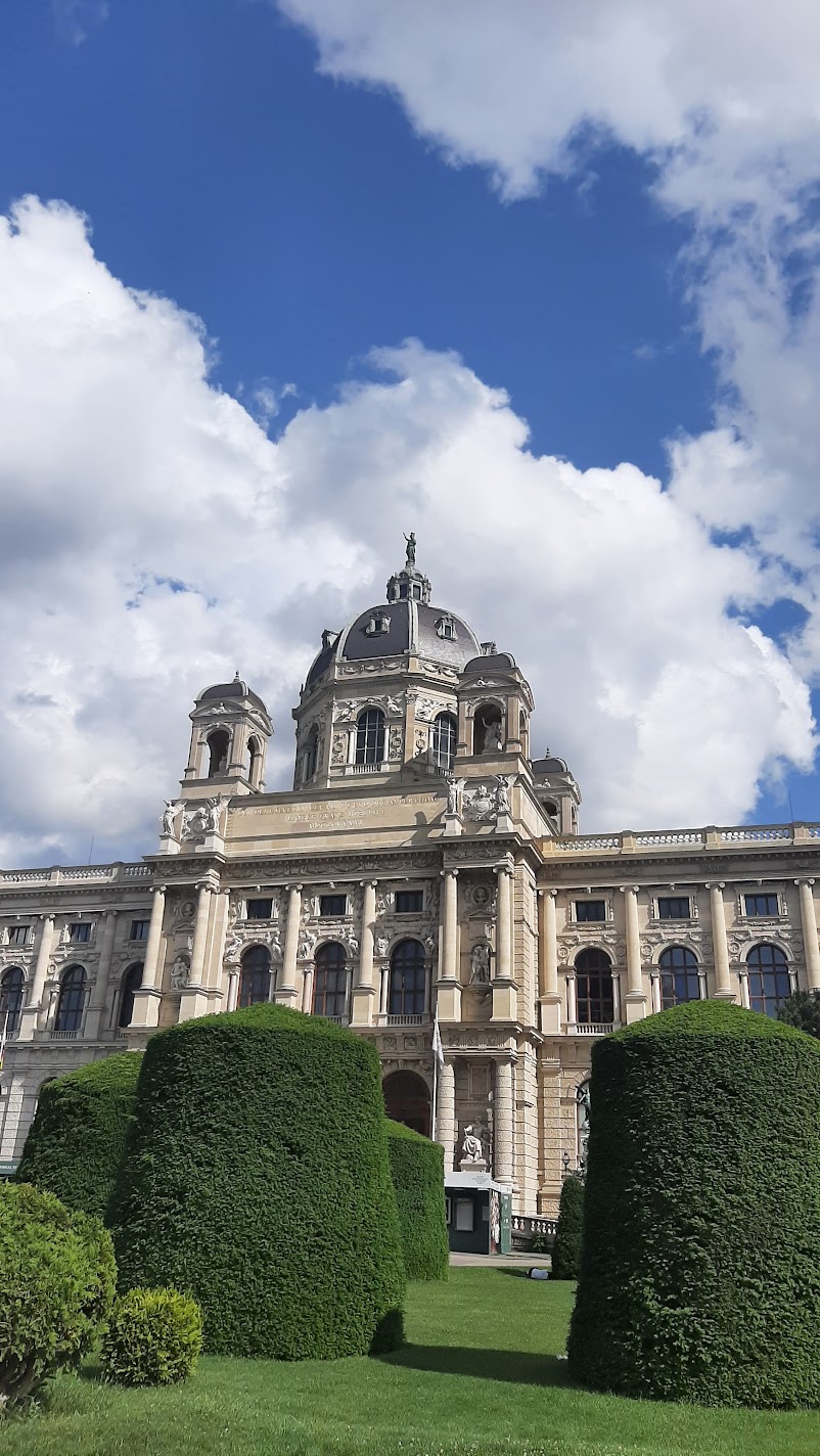The decorated dome and galleries of the Kunsthistorisches Museum in Vienna
