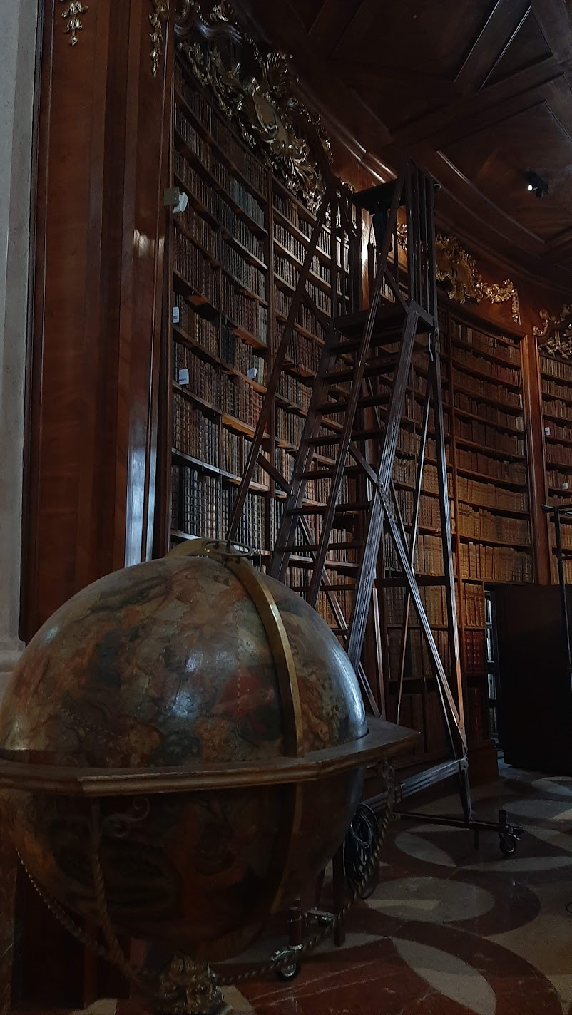 Framed artworks on display in a gallery of the Albertina museum in Vienna